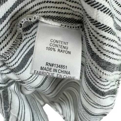 WAYF Anthropologie Striped Lightweight Sleeveless Collared Rayon Button Up Sz L