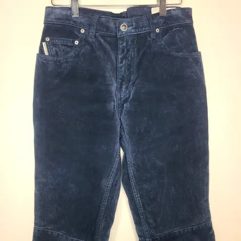 Vintage Skotts Suede Pants Size 8 Blue Washable Suede Leather Canada 90s