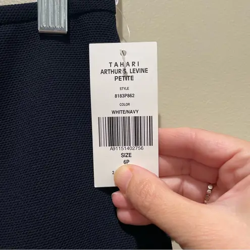 Tahari Arthur S. Levine Petite Navy Pencil Skirt Women’s Size 6 Petite NWT