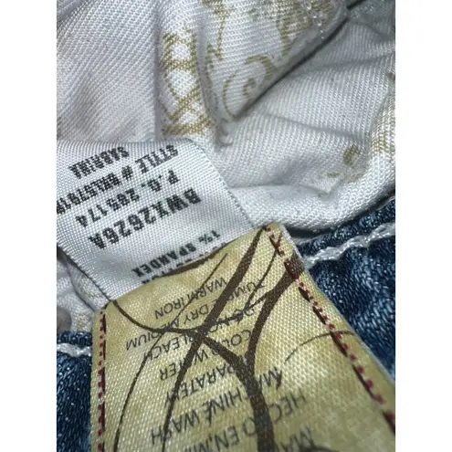 BKE Sabrina Buckle Short Shorts 26 x 3.5 Daisy Dukes Denim cut off Distressed