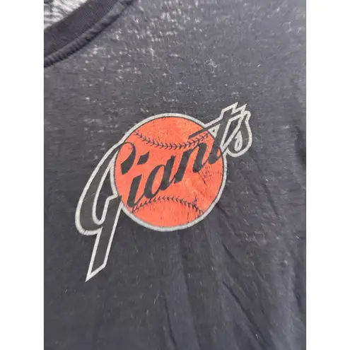 Red Jacket GIANTS Baseball Burnout Black T