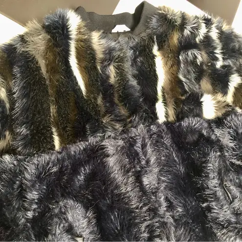 Sosken Studios Gota Faux Fur Coat Multicolor Jacket Oversized Mob Wife Aesthetic