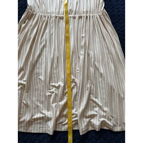 Charlie Paige Women's Dress Light Brown Button Down Front Pockets V Neck Sz XL