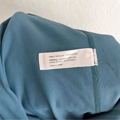 Oiselle Women’s Teal Blue Leggings Size 6 Workout Running Stretch Elastic Waist