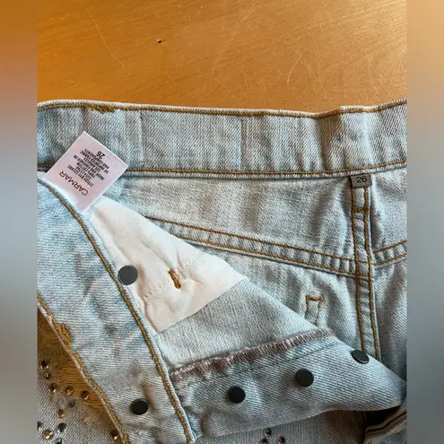 LF rhinestone star denim shorts