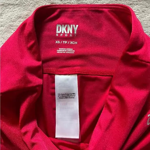 DKNY  SPORT Women's Tummy Control Red Workout Yoga Leggings Size XSmall