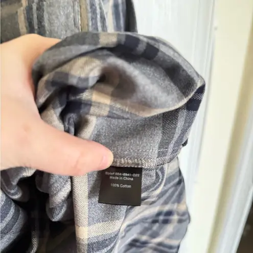 Jenni Kayne NEW Boyfriend Flannel in Grey Plaid