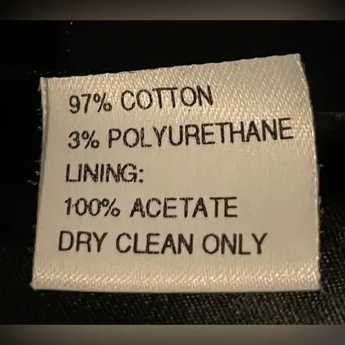 St. John Sport Black Twill Cotton Blazer Gold Hardware Size Small