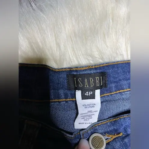 Isabel Flare Wide Leg blue Jeans with leather detailing sz 4P