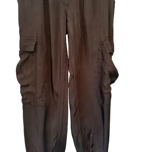 Cinq a Sept Giles Cargo Silky High Rise Jogger Black Pull On Pant, Sz XS