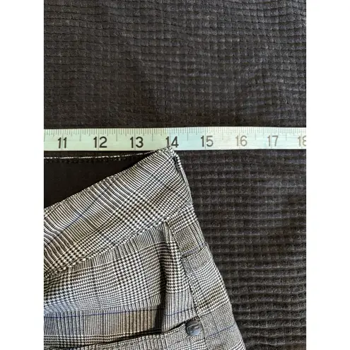 Fred Denim Plaid Skinny Dress Pants Size 34x32 Mid Rise Pockets Zip Gray/White Gray