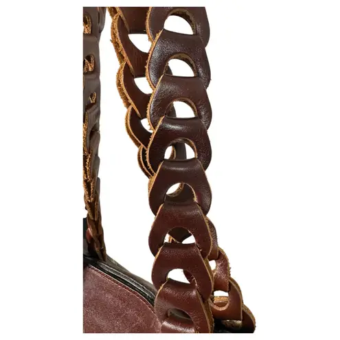 Patricia Nash Ivy Chain Link Vegetable Tanned British Tan Leather Bag Purse