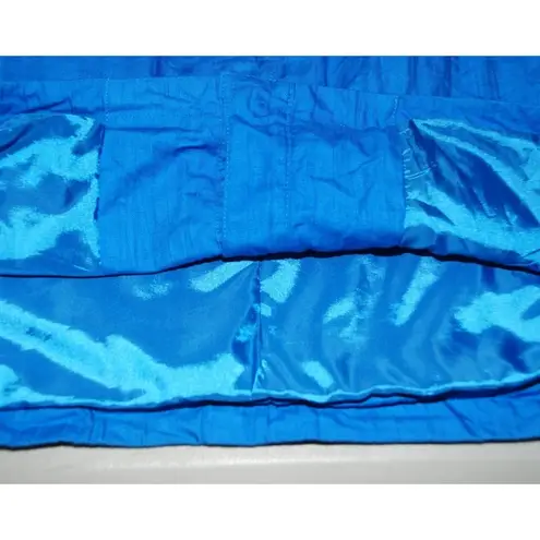 Coldwater Creek Blue Button Up Jacket Size 10 Lined 3/4 Sleeve Pockets