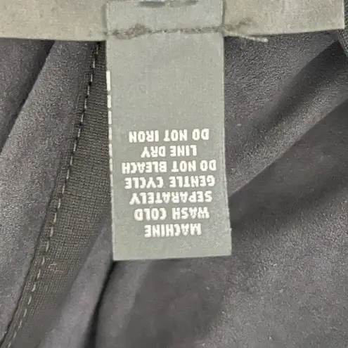 INC International Concepts Blazer Womens Large Navy Black Open Front Waterfall