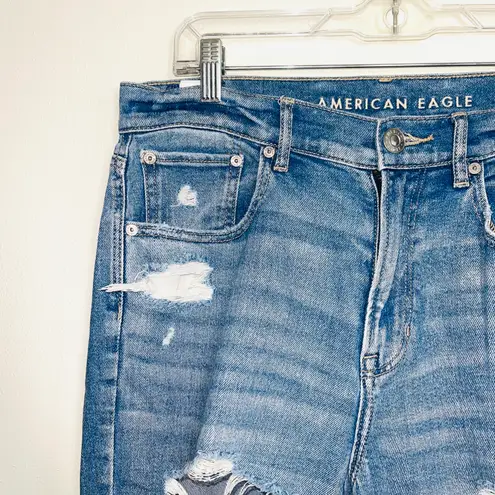 American Eagle Light Wash Ripped Highest Rise 90’s Boyfriend Jeans