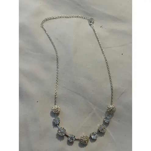 Icing Rhinestone Silver Tone Chain Necklace Elegant Fashion Jewelry