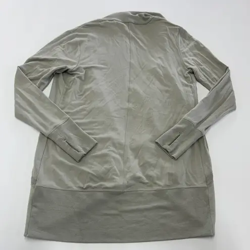 Athleta  Cardigan Womens Small Green Open Front Sweater Pranayama Restore Wrap