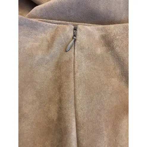 EXPRESS  Faux Suede Symmetrical Fringe Skirt in a tan/ brown colour size 4