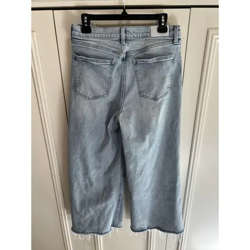 Pistola Lana High Rise Ultra Wide Leg Blue Jeans Raw Hem Blase