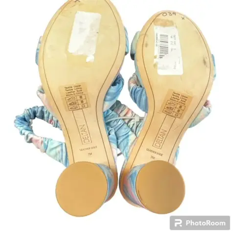 New Deltan Colette Printed Three Brand Dress Sandals 7 Size undefined