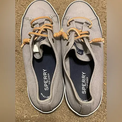 Sperry Womens  Pier View Boat Shoes Casual Sneakers STS95729 Gray Size 7.5