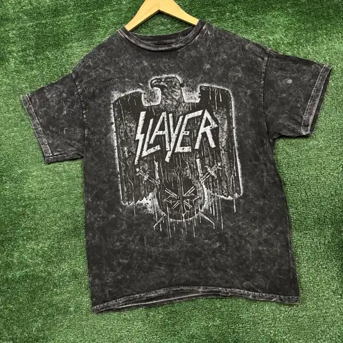 Slayer Eagle Statue Thrash Metal Band Mineral Wash T-Shirt Size Large