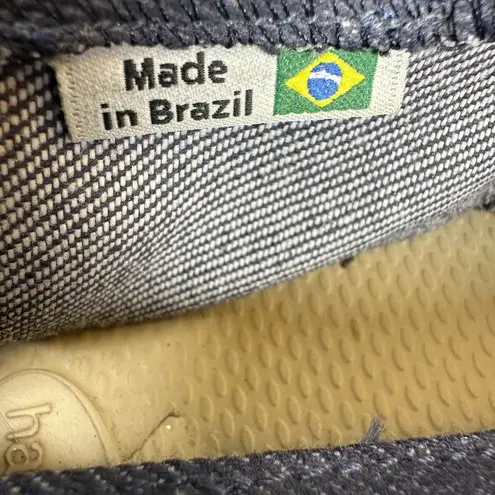 Havaianas Orgine III Blue Denim Espadrille Flats Women's Size 7