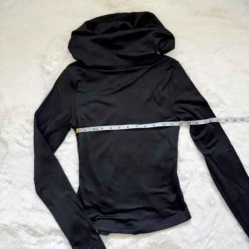 Dazy Black y2k butterfly crystal long sleeve zip up hoodie Size XS