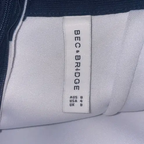 Bec & Bridge Mind Warp Dress in Navy Stripe