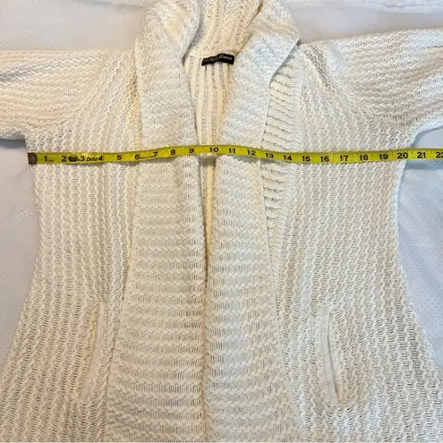 Guess  Jeans Open Front Cotton Knit Sweater Cardigan Women’s Size Large Cream