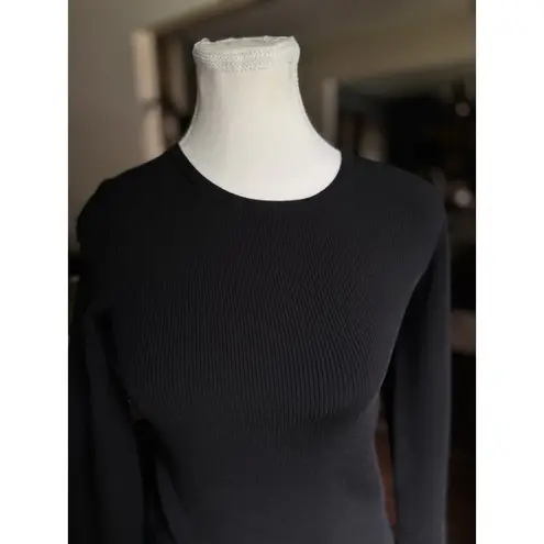 Ramy Brook NWT Womens Black Lucas Open Back Lace-Up Knit Sweater Large