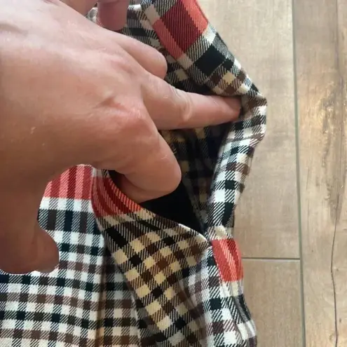 Free People NEW  Mayfair Pleated Plaid Shorts Rusty Combo Sz 2