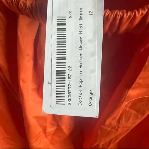 Karen Millen Cotton Poplin Halter Woven Midi Dress, New with Tags