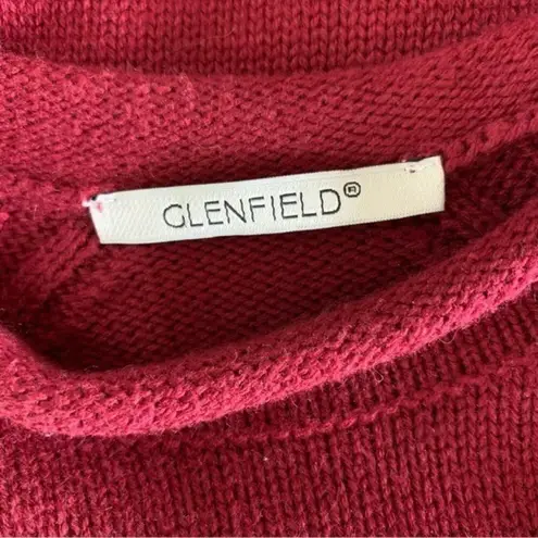 Glenfield Sweater Medium Maroon Crewneck Women’s Minimalist Fall Red