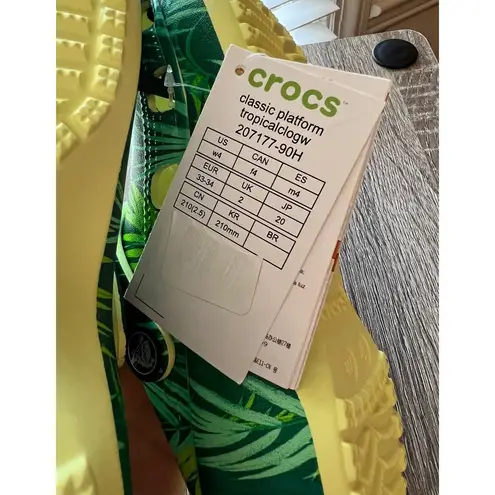  Tropical Platform Womens 4 Crocs Green Crocs Platform Crocs Rare Leaf S