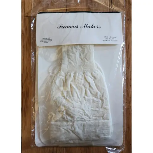 Famous Makers Thigh High Hosiery Ivory One Size Fits All Knit Top Spandex