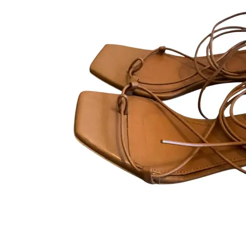 Alohas Bellini Leather Sandals Tan Lace