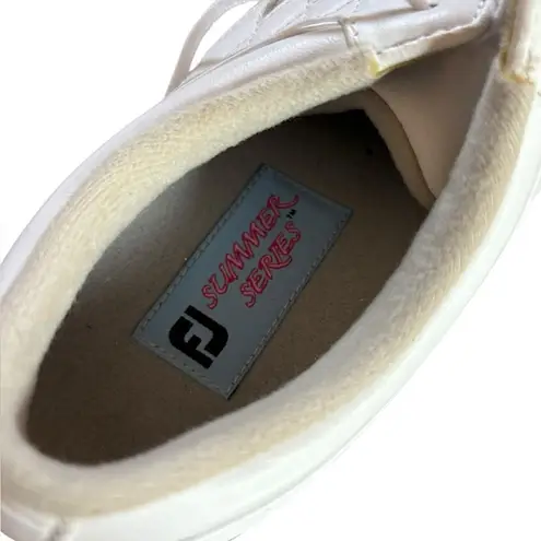 FootJoy Summer Series Leather Golf Shoes Women Size 6 White Brown NWOT