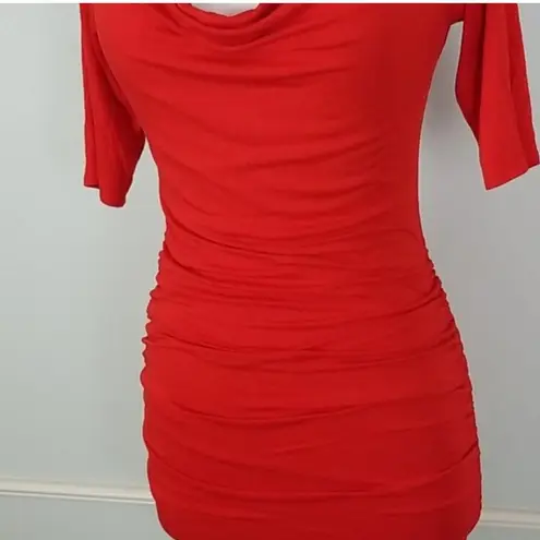 Guess by Marciano ruched dress/ tunic Red Small/Med