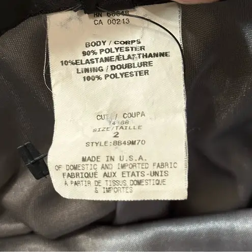 ABS Allen Schwartz ABS Evening Allen Schwartz Women’s 2 Gunmetal Gray Velvet Open Chain Back Dress