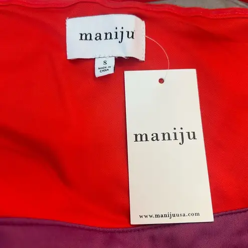 Maniju NWT one shoulder asymmetrical colorblock maxi dress size S