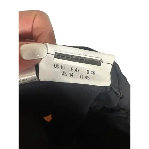 Akris Punto Black Cotton Blend Plain Dressy Slacks Trousers Pants Women Sz 10