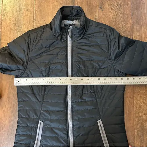Charles River Apparel black/grey puffer jacket, size M