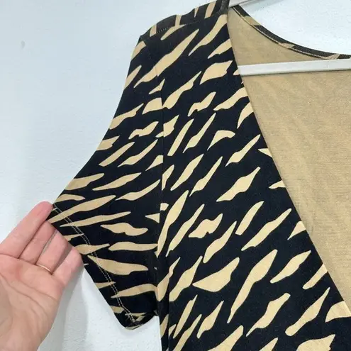 Soft Surroundings Large Maxi DressTigris Black Tan Animal Print Stretch Jersey