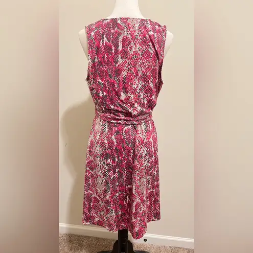 INC International Concepts Pink and White Sheath Midi Dress Size XL