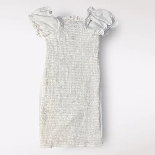 Anna Grace White Puff Sleeve Mini Dress Size S