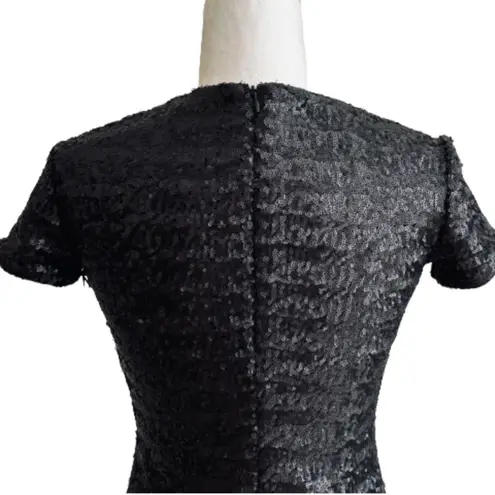 Bailey 44 Top Celebration Black Sequined Crewneck Short Sleeve T-Shirt Size XS