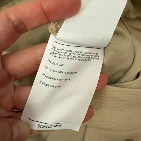 Sophie Rue Corey Suit Short Womens Size XS Tan High Waist Pleated Pocket Chic