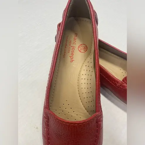 MARC JOSEPH NEW YORK Women's Leather Made in Brazil Manhasset Loafer size 6 b15 Red