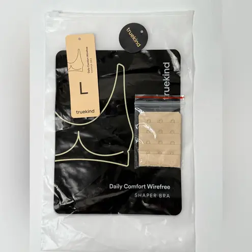 Truekind Bra Extender Only No Bra Beige 3 Hook Extra Coverage Nylon Spandex New Size undefined